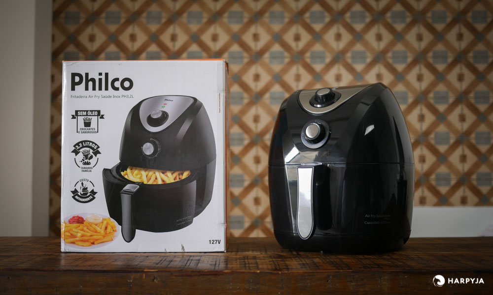 Fritadeira Air Fryer Inox Compact 4,6L Oster Sem Óleo 127V na