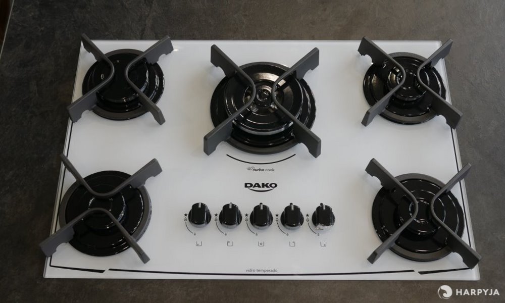 Cooktop Dako Turbo Cook Glass de 5 bocas | Avaliação da Harpyja