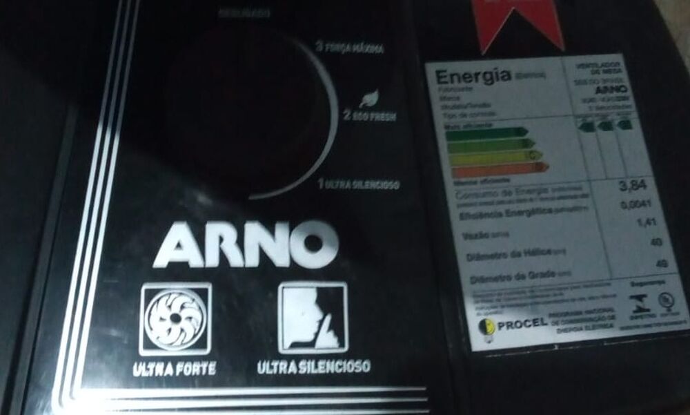 Ventilador 40 cm Silence Force Arno Preto/ Prata 110V