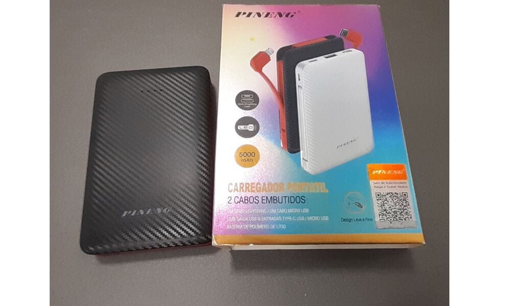 Carregador Portátil PINENG POWER BANK PN952 5000mAh - Preto