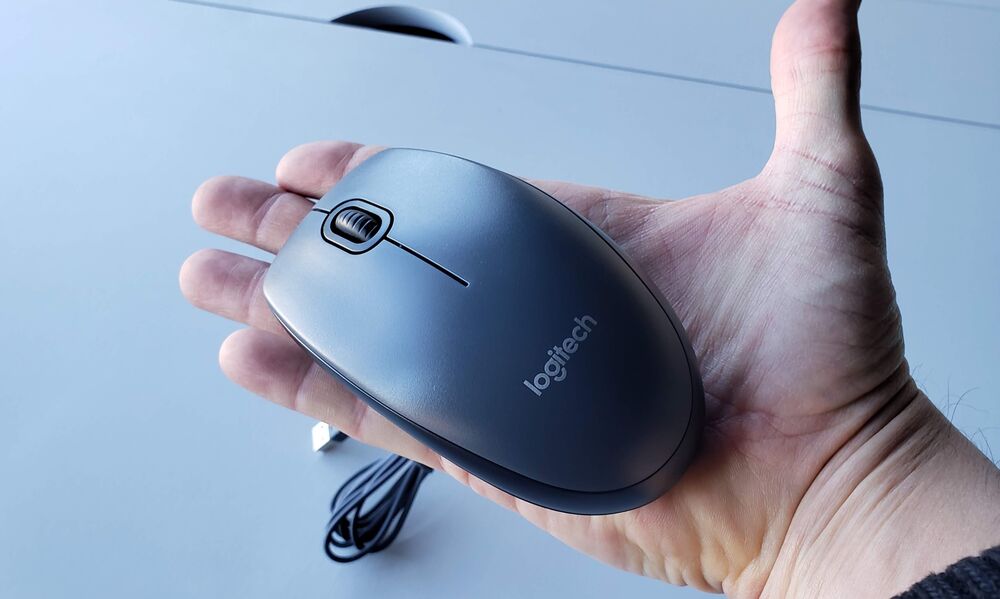 Mouse com fio USB Logitech M90 - Cinza